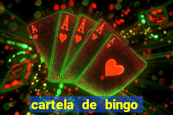 cartela de bingo pra imprimir